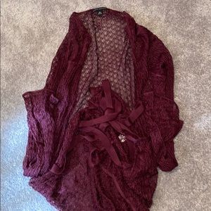 A knitted see through throw on cardigan!